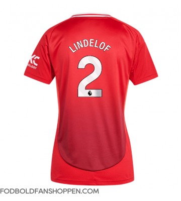 Manchester United Victor Lindelof #2 Hjemmebanetrøje Dame 2024-25 Kortærmet